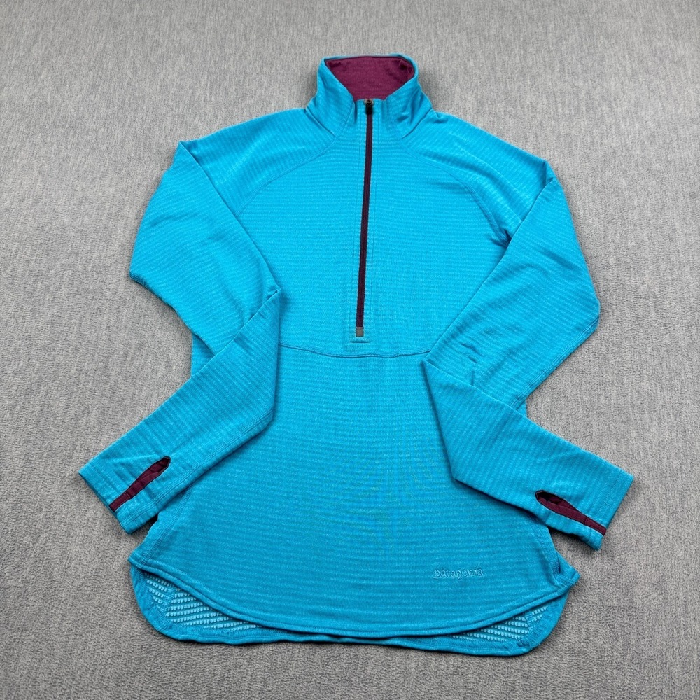 Patagonia Pullover Womens XS Blue Capilene 4 Expedition Weight Zip‎ Neck 43660